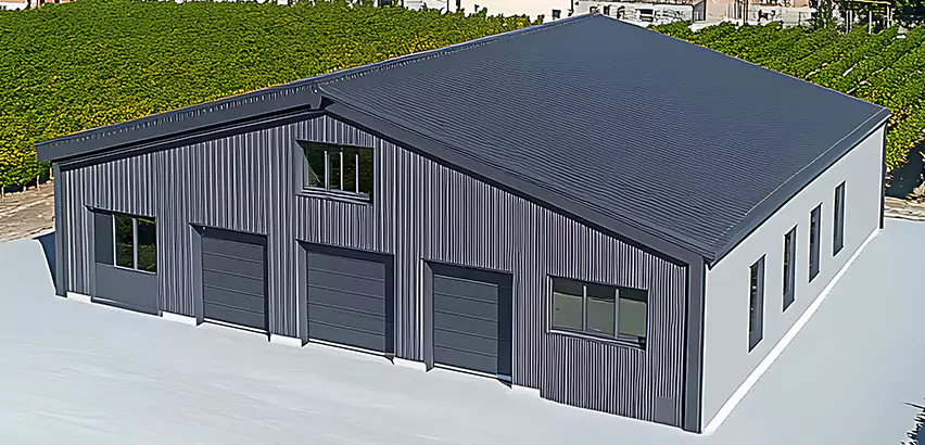 Corrugated Garage Roof Repair in Highland Park