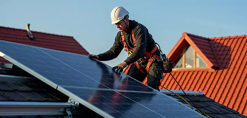 Solar Panels on Steel Roof Installation in Highland Park