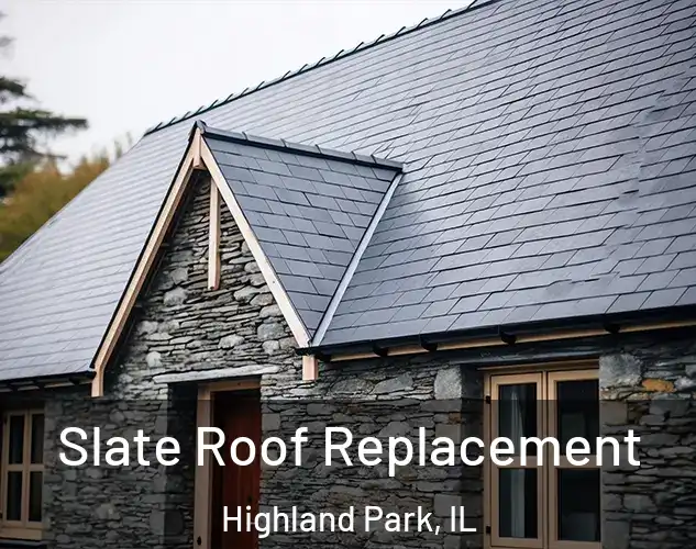  Slate Roof Replacement Highland Park, IL